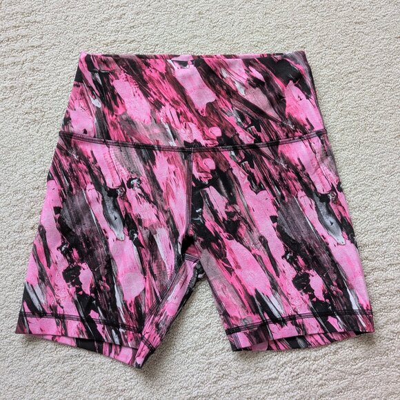 LN Lululemon Wunder Train High Rise Short 6" Incentive Refresh Multi biker pink - Picture 1 of 12